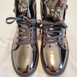 IGxx Men's High Tops, Gunmetal Metallic w/Rivets, Men Size 11